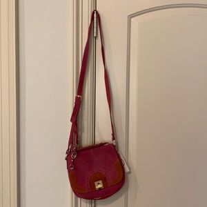 Suede Pink Crossbody Bag
